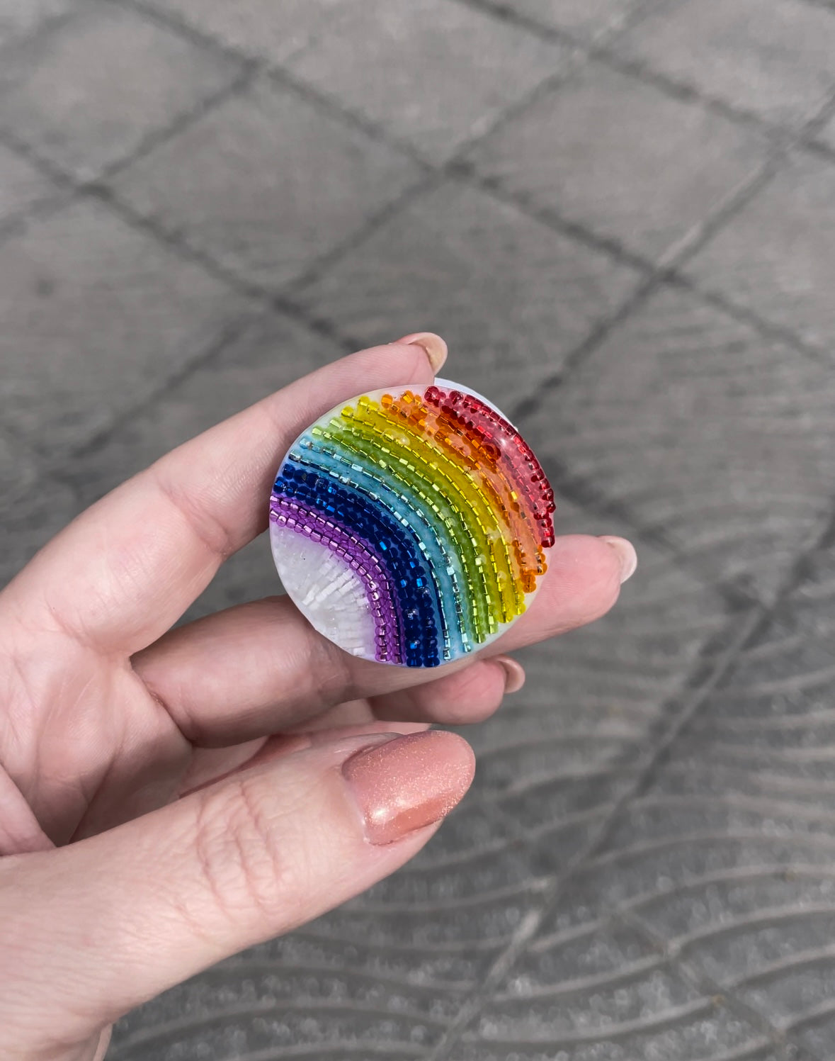 Pop Socket Arcoiris Brillante