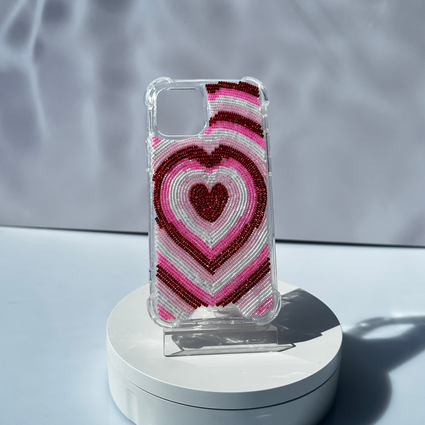 Funda para celular LOVE AT FIRST CASE CORAZONES