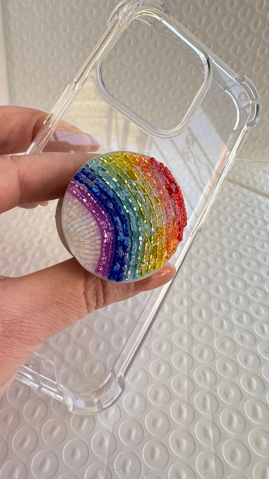 Pop Socket Arcoiris Brillante